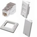 ECS 1xRJ45 UTP Cat6 Innfelt Komplett produkt - Rett uttak - Tooless